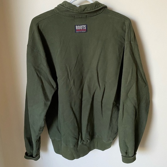 Roots Oversized Forest Green Quarter Zip - Picture 5 of 5